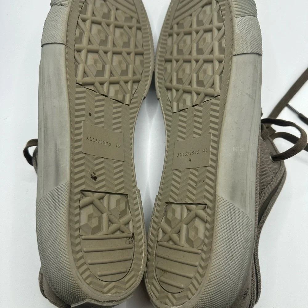 All Saints Men’s Size 12‎ / 45 Taupe RIGG HIGH Lowtop Sneakers